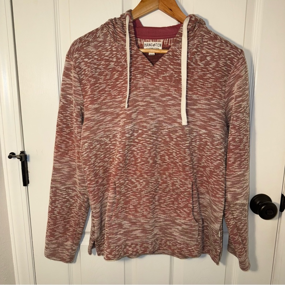 Hang Ten Women's V-Neck Sweater in Marled Red